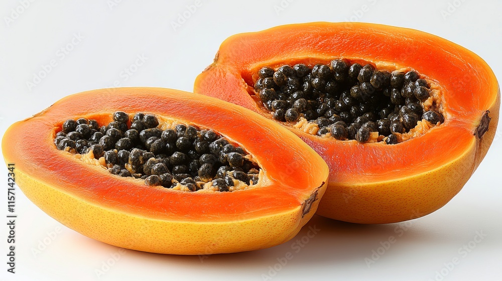 Vibrant Papaya Slices: A Tropical Fruit Feast Vibrant Papaya Slices: A Tropical Fruit Feast