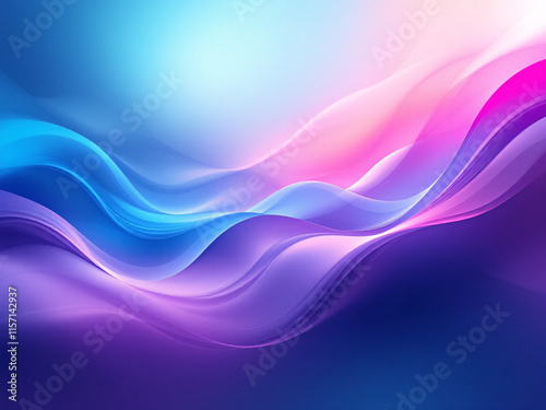 Wallpaper Mural Colorful abstract waves with smooth gradient, vibrant background design. Torontodigital.ca