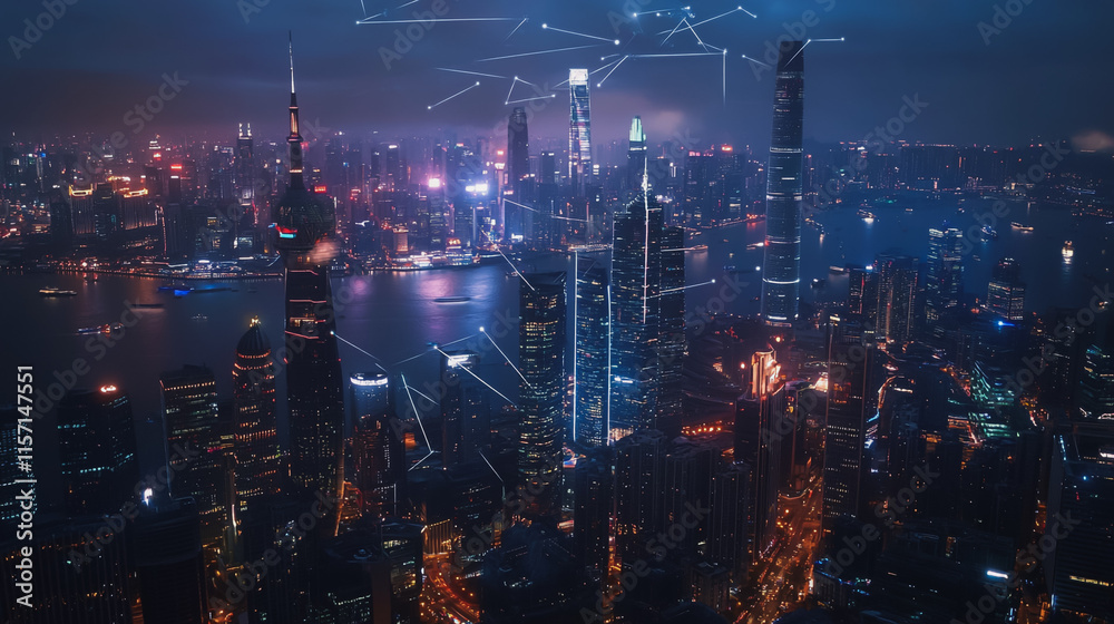 smart, digital, city, connection, network, innovation, Smart digital Innovation city with connection network reciprocity over the cityscape. of future smart wireless digital city and social media netw smart, digital, city, connection, network, innovation, Smart digital Innovation city with connection network reciprocity over the cityscape. of future smart wireless digital city and social media netw