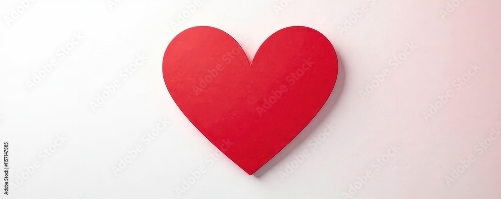 Minimalist red heart design on a white background , design, Valentine's Day, pattern Minimalist red heart design on a white background , design, Valentine's Day, pattern