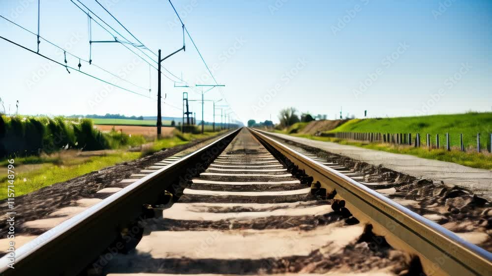Train track that is going down the tracks Train track that is going down the tracks