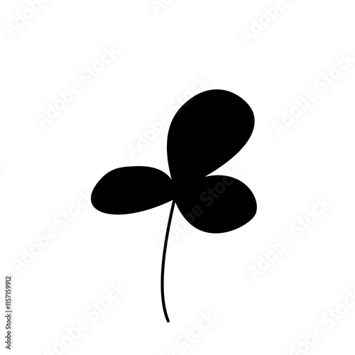 Leaf silhouette doodle