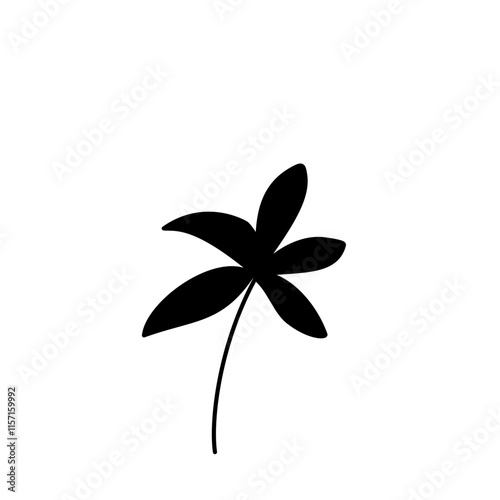 Leaf silhouette doodle