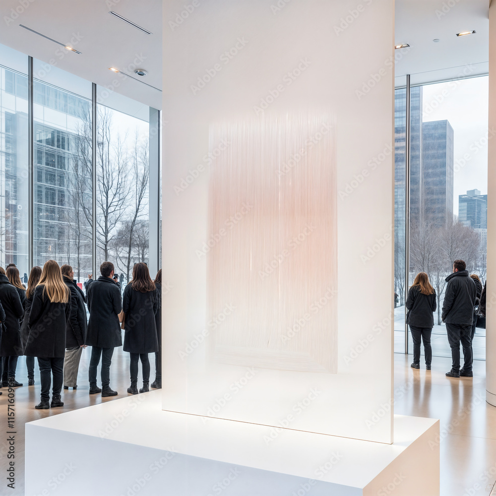 Fototapeta premium Panneau vertical vide dans une galerie 