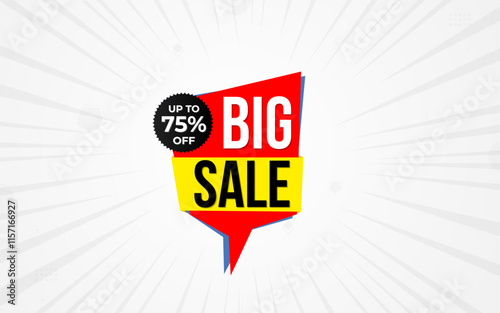 Big sale banner. Abstract colorful sales banner.  template. Biggest sale of the year. discounts Big sale. Product discount festival tag design. Promotion special marketing poster