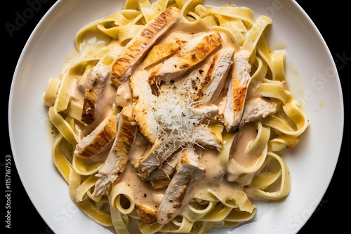 Creamy Chicken Alfredo Pasta with Fettuccine and Parmesan