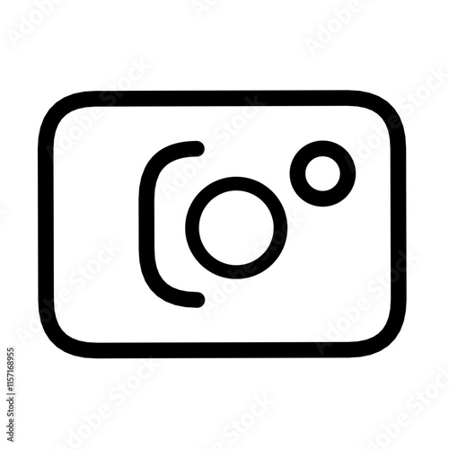 photo camera icon, for user interface, technology, design and communication 