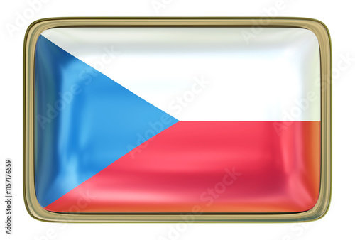 Free Download Czech Flag Badge isolated onthe white background - GFXLoad