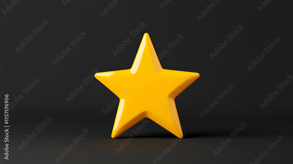 Obraz premium Golden Star, A Symbol of Excellence, Achievement, and Success. It Represents Quality, Superiority, and High Ratings.