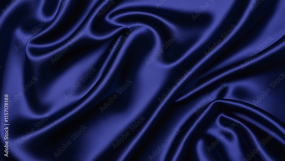Fototapeta premium Abstract navy blue silk texture background.