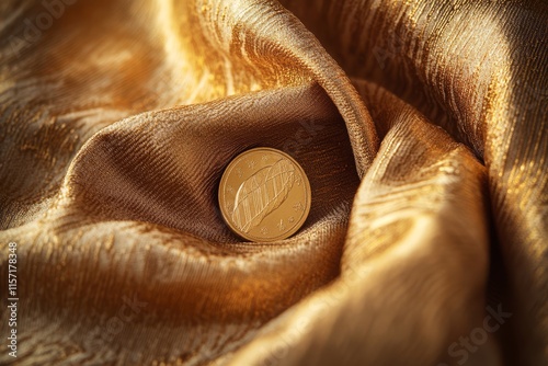 Hanukkah Gelt Under Prayer Shawl photo