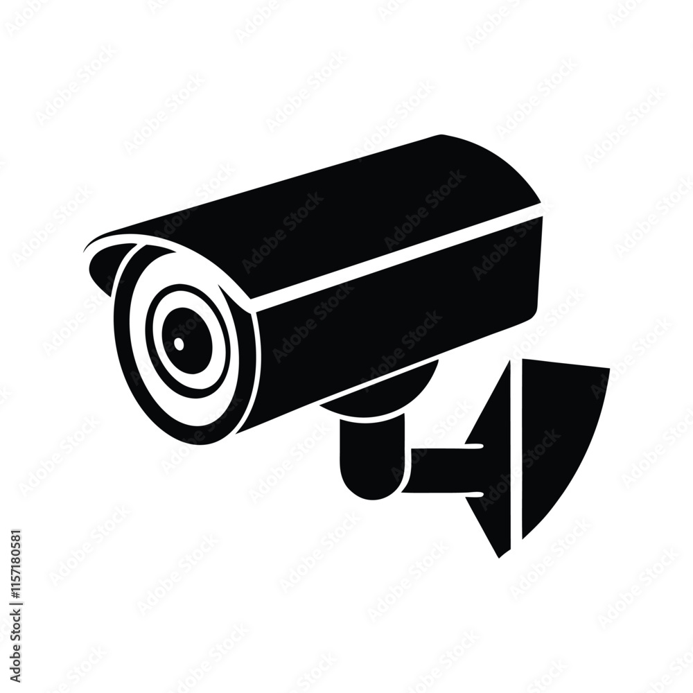 Security Camera Silhouette Vector Illustration - Simple Surveillance Icon
Security Camera Silhouette Vector Illustration - Simple Surveillance Icon