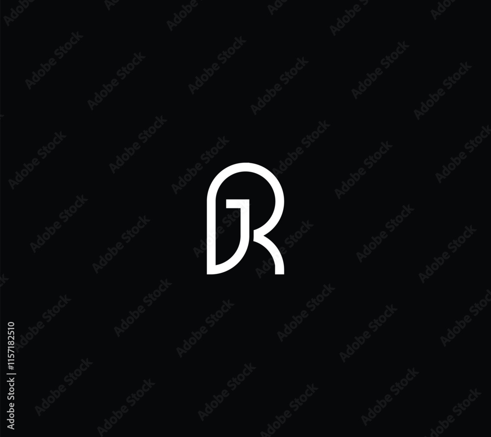 Letter R or JR logo design. Letter R or JR logo design.