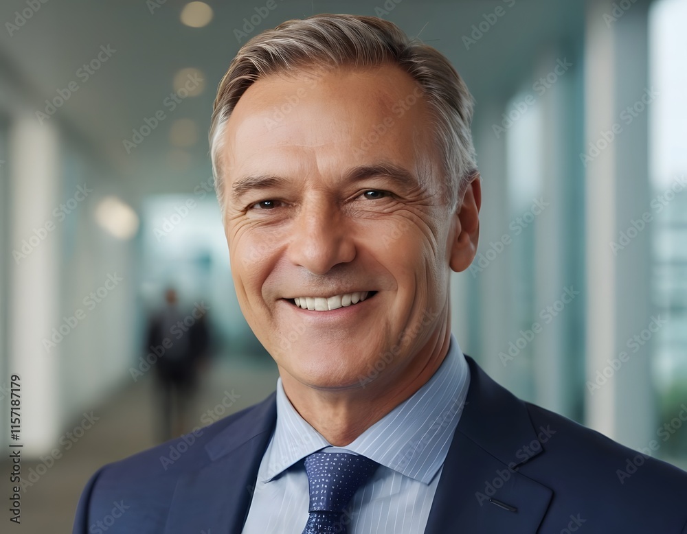 portrait of a senior mature smiling professional businessman in the office blur background portrait of a senior mature smiling professional businessman in the office blur background