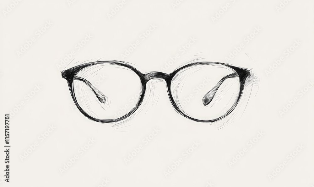 A pair of glasses with a black frame A pair of glasses with a black frame