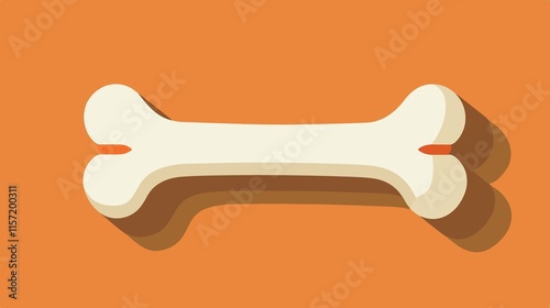 Dog Bone Flat Design Icon Vector Illustration