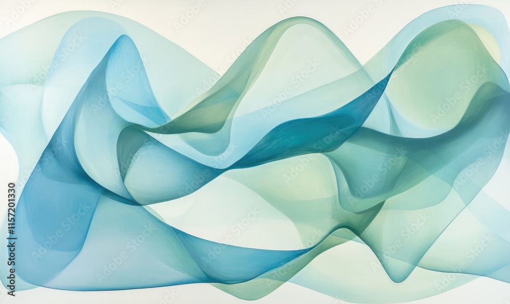 Fototapeta premium A blue and green wave