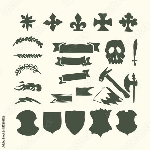 vintage hand-drawn badge elements