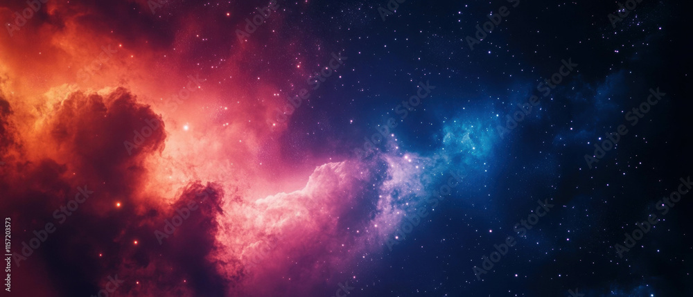 Naklejka premium Cinematic shot of a vibrant night sky filled with fireworks and sparkling graduation stars