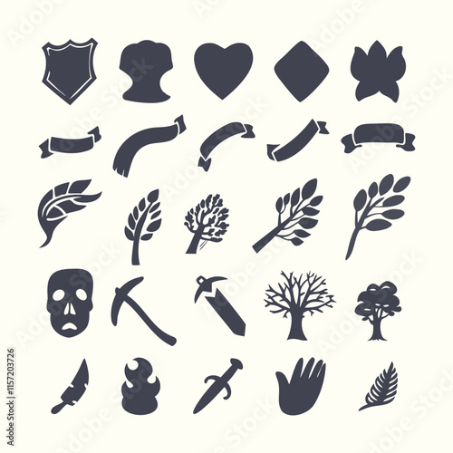 vintage hand-drawn badge elements