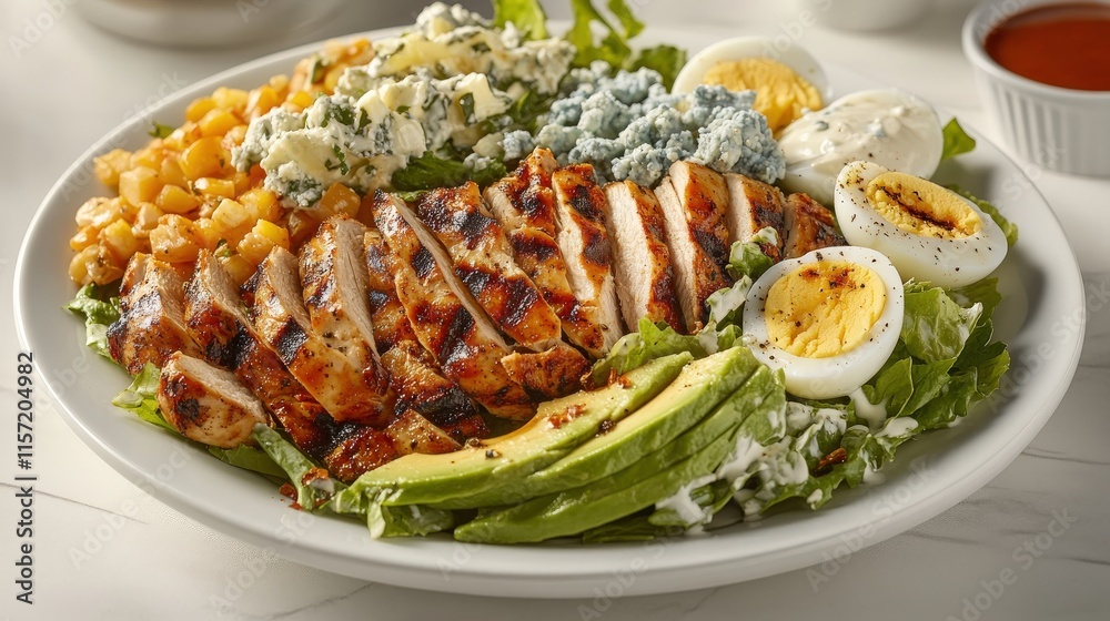 Grilled Chicken Avocado Blue Cheese Salad with Corn Grilled Chicken Avocado Blue Cheese Salad with Corn