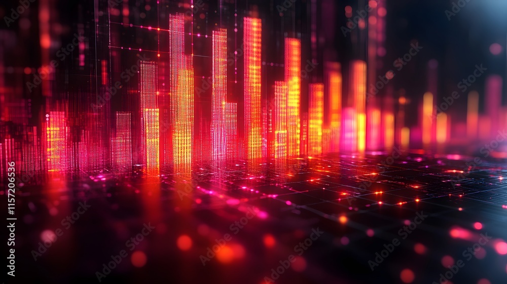 A vibrant digital graph showing rising profits and market share as a symbol of revenue growth A vibrant digital graph showing rising profits and market share as a symbol of revenue growth
