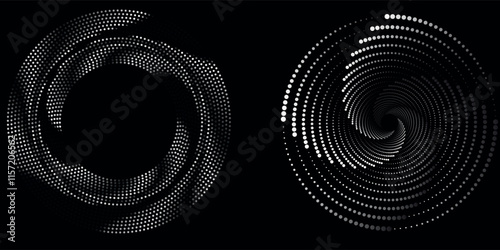 Spiral with gray colors lines as dynamic abstract vector background or logo or icon. spiral circle abstract dot spiral