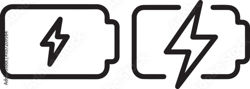 Battery icons set. Battery charging charge indicator icon.  Level battery energy. Battery capacity charge icon symbols. Battery GSM icon set.