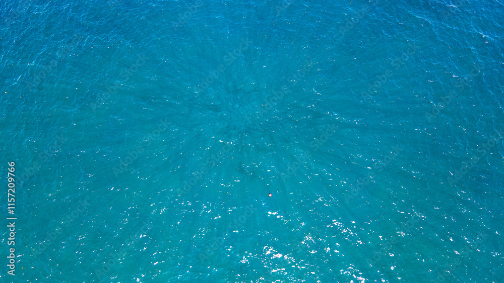 Beautiful Colored Ocean water in the Caribbean Aerial View Beautiful Colored Ocean water in the Caribbean Aerial View
