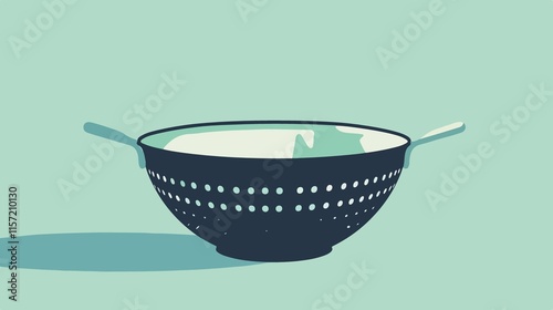 Professional Vector Isolated Colander Illustration for Designs