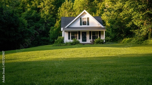 Wallpaper Mural Charming Countryside Cottage Nestled in Lush Greenery and Scenic Landscape Torontodigital.ca