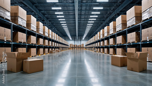 Organização eficiente em armazém logístico