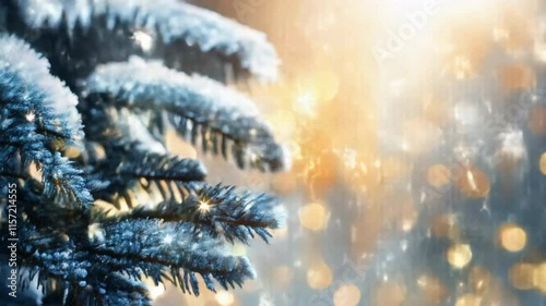 Christmas tree in the snow