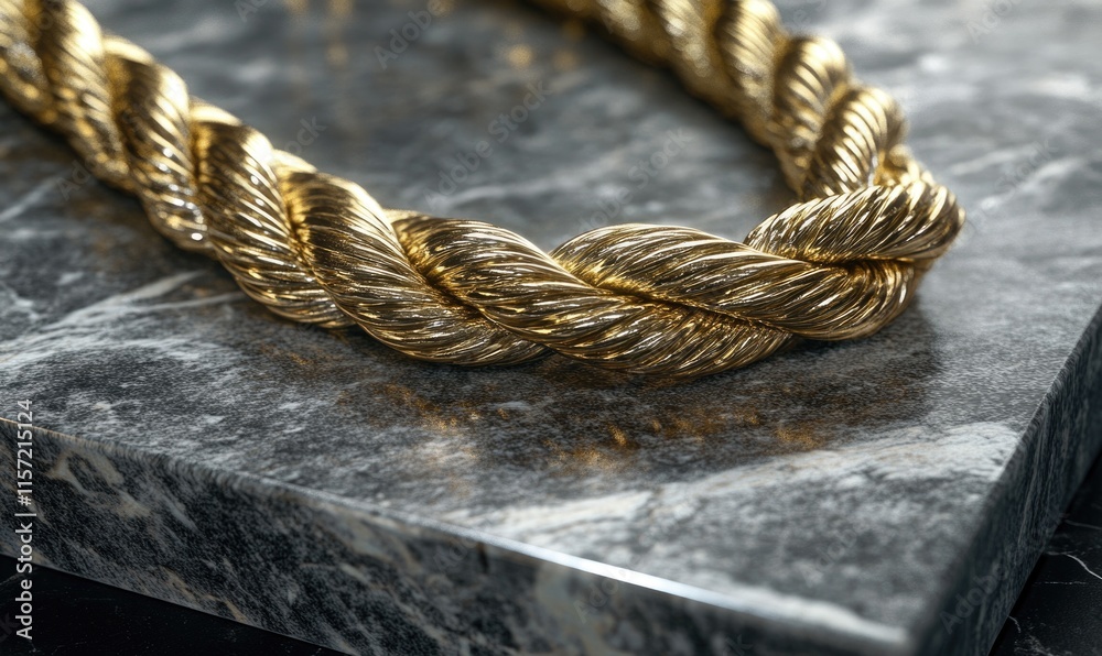 Fototapeta premium A gold necklace with a gold chain