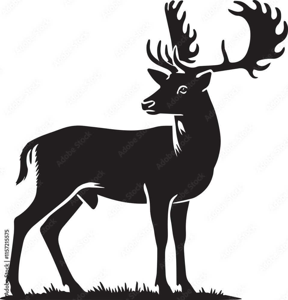 Fototapeta premium Deer silhouette vector