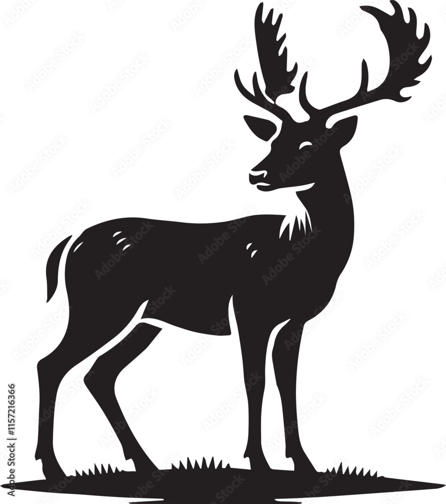 Fototapeta premium Deer silhouette vector