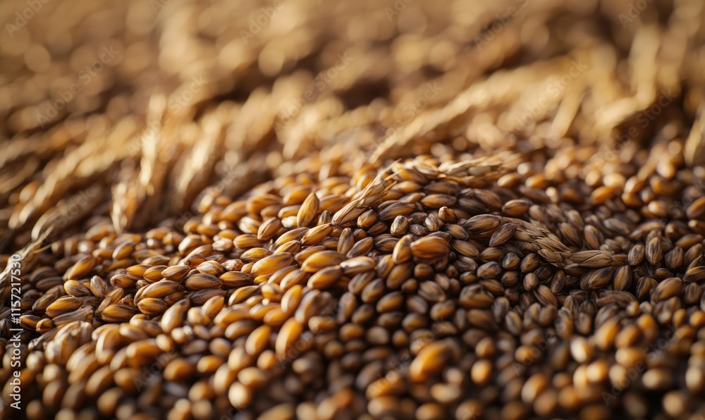 A pile of grain with many small grains A pile of grain with many small grains