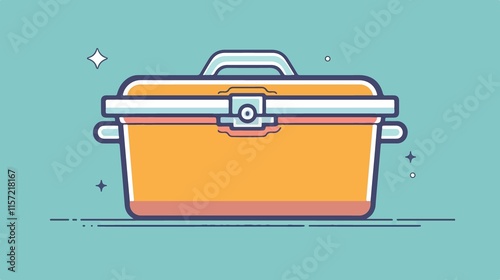 Modern Cooler Box Vector Illustration for Packaging Design photo