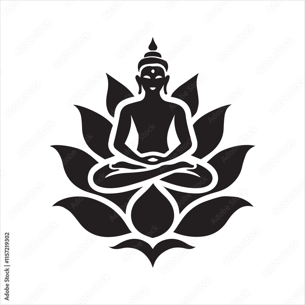 Fototapeta premium silhouette of buddha