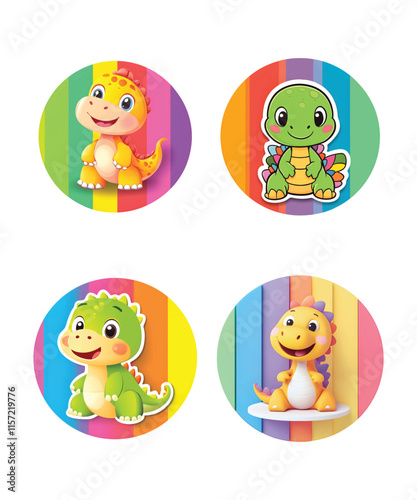 Dinosaur Vector Illustration Animal Bundle