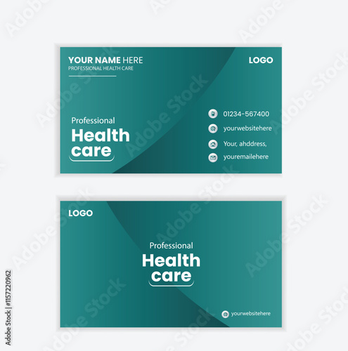 Professional Healthcare Business Card Template - Modern and Minimal Design