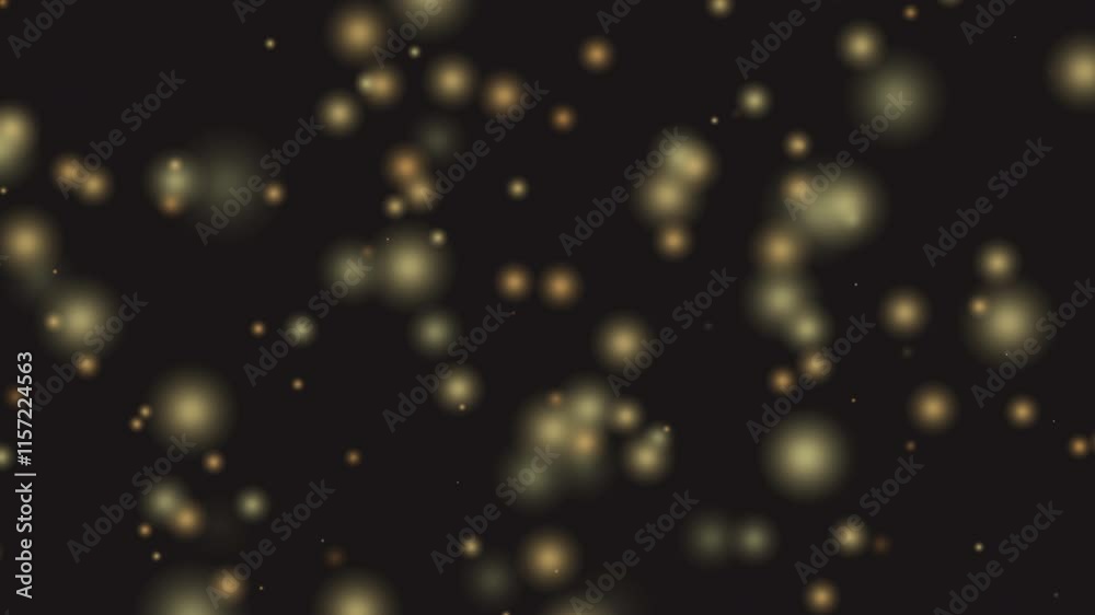 Abstract glowing gold particle overlay for dynamic and cinematic video effects