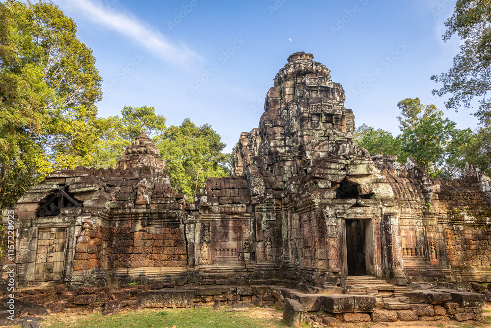 Ancient hindu Ta Som khmer ruined temple hidden in jungles, Angkor Archaeological Park, Siem Reap, Cambodia Ancient hindu Ta Som khmer ruined temple hidden in jungles, Angkor Archaeological Park, Siem Reap, Cambodia