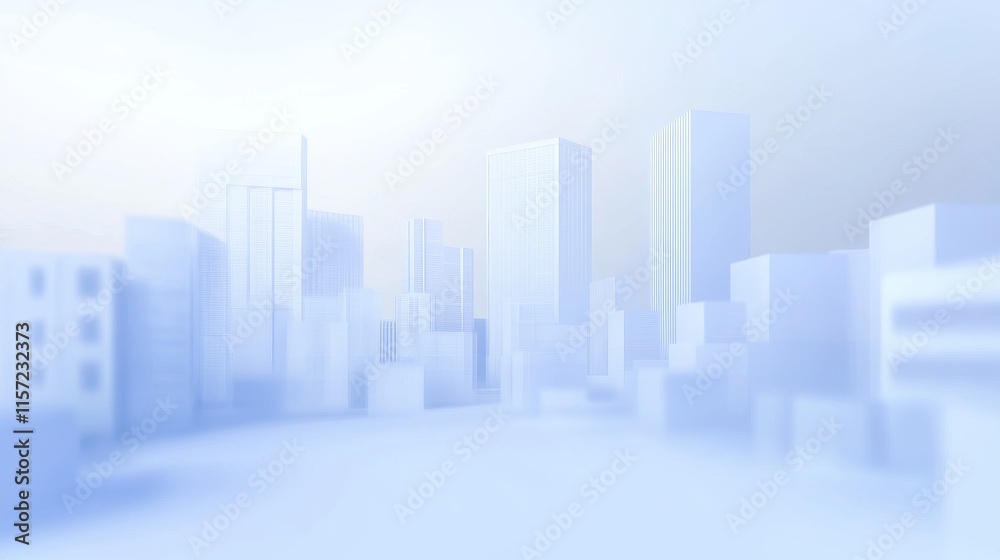Abstract city skyline in soft focus lighting. Abstract city skyline in soft focus lighting.