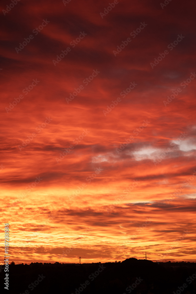 Fototapeta premium red sunset sky