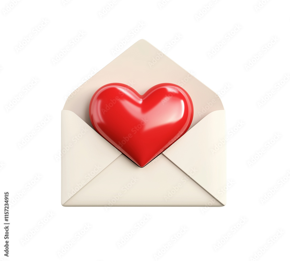 white envelope letter with heart stamp isolated on transparent background white envelope letter with heart stamp isolated on transparent background