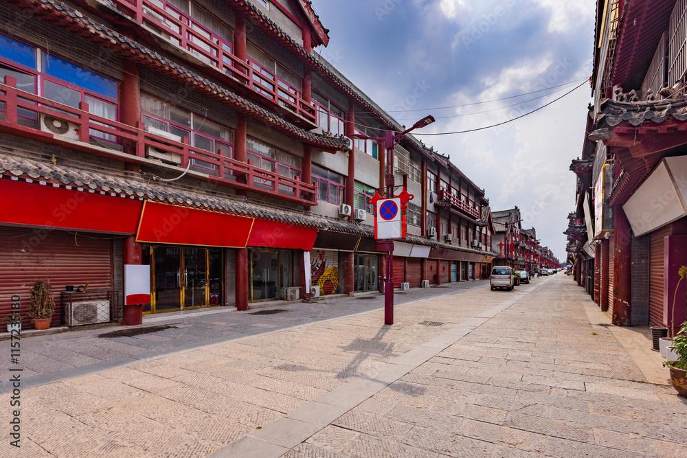 Landscape of Zishi street, Yanggu County, Liaocheng City, Shandong province Landscape of Zishi street, Yanggu County, Liaocheng City, Shandong province