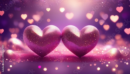 valentine background with hearts