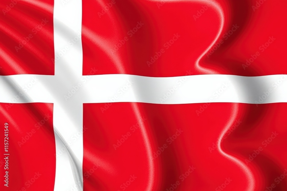 Obraz premium Vibrant Danish Flag Image Perfect for National Pride, Decorations, and Patriotic Celebrations