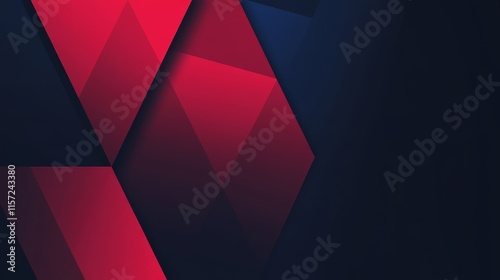 Vibrant Geometric Patterns in Shades of Red and Blue Create a Captivating Modern Design Suitable for Digital Backgrounds and Art Projects